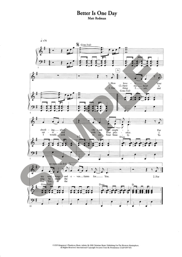 Better is One Day (Download)