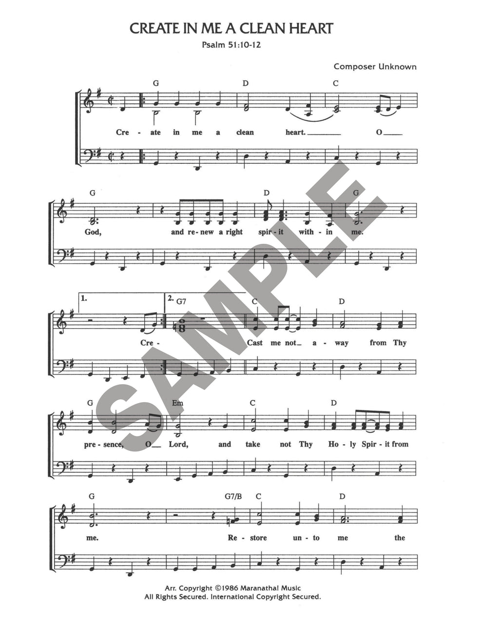 Create In Me A Clean Heart (Download)