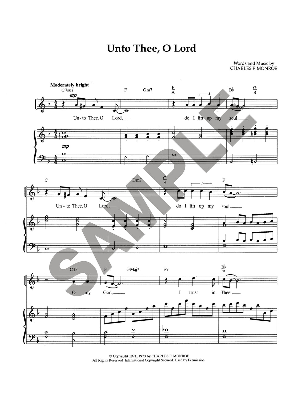 Unto Thee, O Lord (Download)